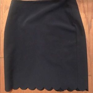 Scallop Hem Pencil Skirt